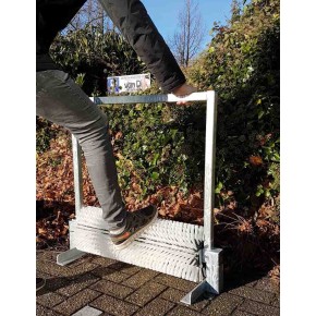 Voetveeg frame met borstelwals MET beugel