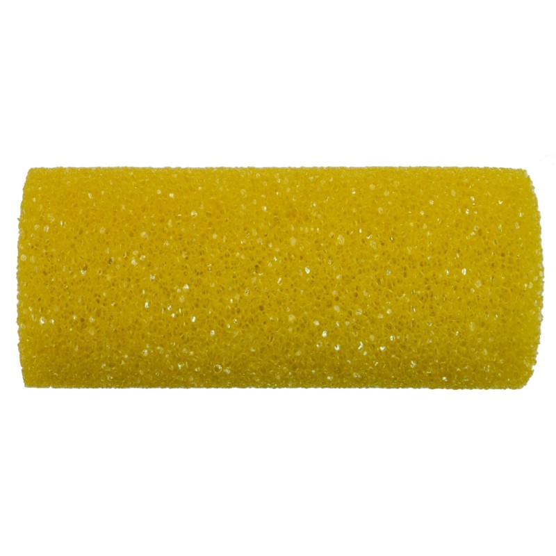 Radiatorrol STRUCTUUR 10 cm geel met gaatjes