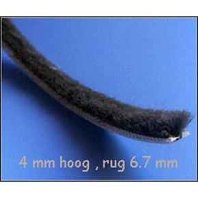 Mohair Zwart, hoog 4 , rug 6.7 (P6-043PZN) (uw keuze is:
