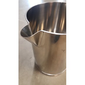 RVS EMMER (20-15-10L) met schenktuit en handgreep (cilinder)