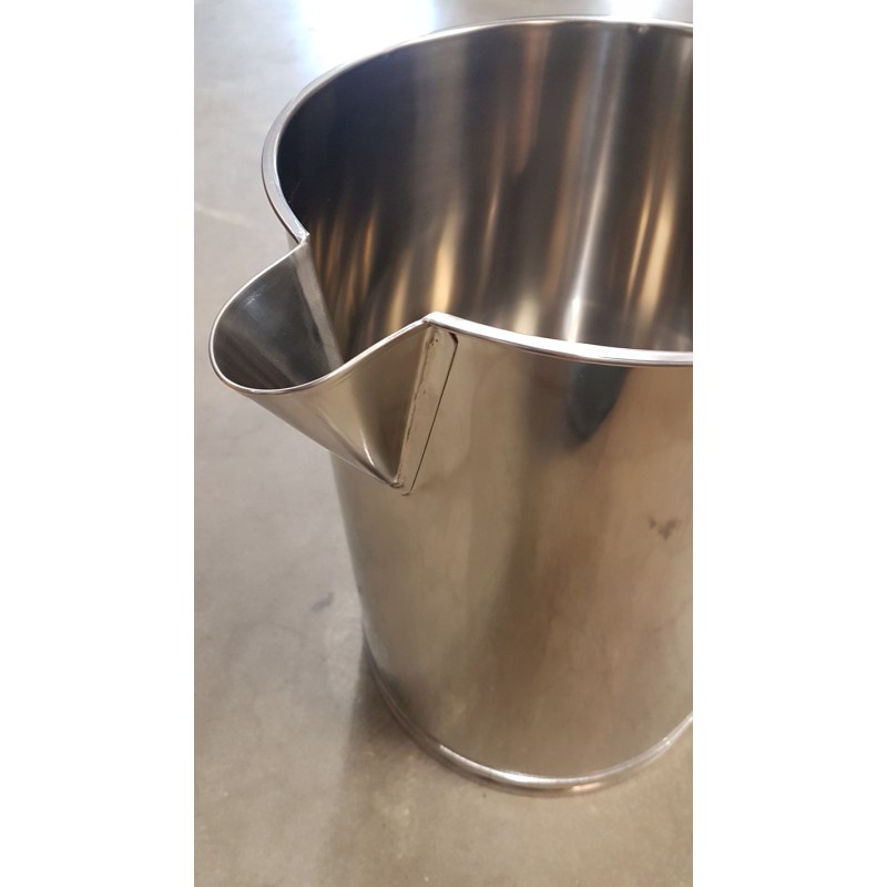 RVS EMMER (20-15-10L) met schenktuit en handgreep (cilinder)