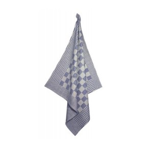 Theedoek of Handdoek Rood of Blauw in Blok 