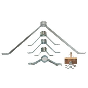 Steelhouder GROOT Ø 31 mm, 445 mm breed (beugel)(bezemsteel versterker)