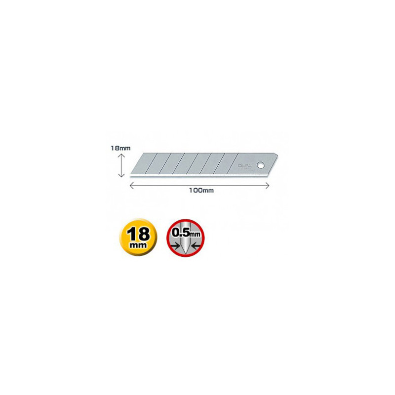 Reserve mes 18 mm - standaard - Olfa - LB-10 / LB-50