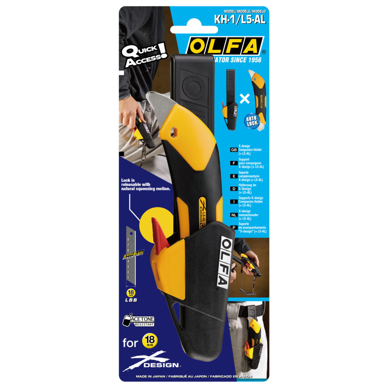 Olfa Afbreekmes veiligheids houder 18mm inclusief mes L5-AL (KH-1/L5-AL)