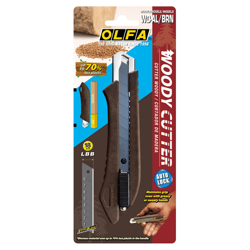 Olfa Afbreekmes hout 18mm (WD-AL/BRN)