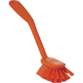 Vikan Hygiene 4237-7 afwasborstel, Oranje medium, klein, 60x255mm 