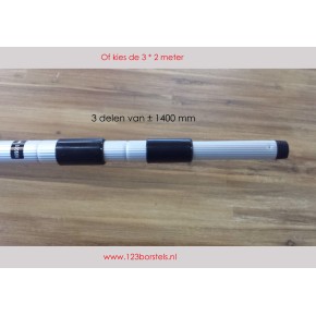 Aluminium telescoopsteel 4 Meter (3 delen van 1400 mm)  (20198261) (niet te verlengen)