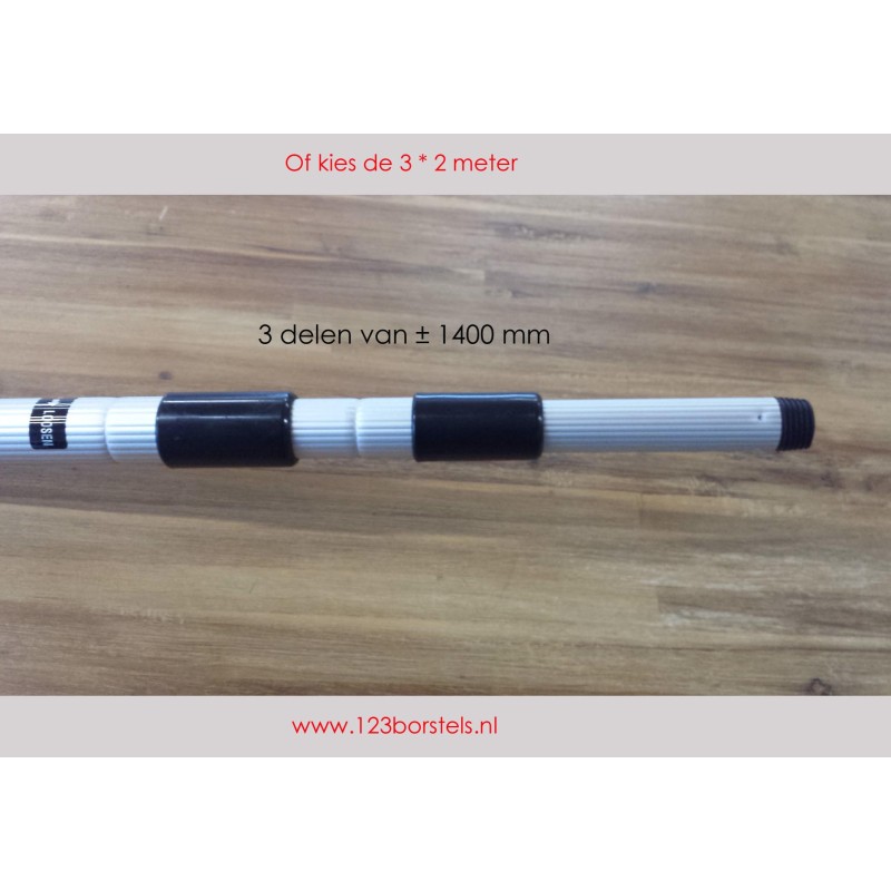 Aluminium telescoopsteel 4 Meter (3 delen van 1400 mm)  (20198261) (niet te verlengen)